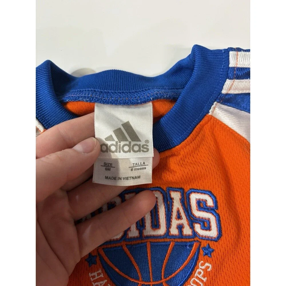 Vintage Adidas Jersey Tank Top Orange And Blue Size 6m